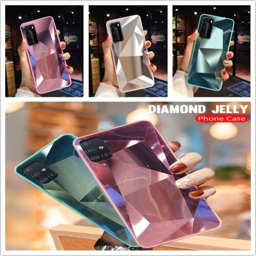 Diamond Mirror Case on Samsung S20 FE S10 Lite S9 S21 Plus A11 A12 A31 A21S Glitter Cover Galaxy A52 A32 A72 A42 A30S A50 Bumper