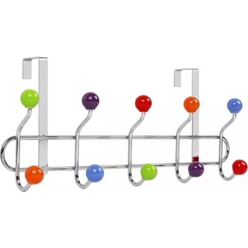 1 piece of living room door back seamless hook hanger 10 hook kitchen bedroom hat clothes towel hanger storage hook