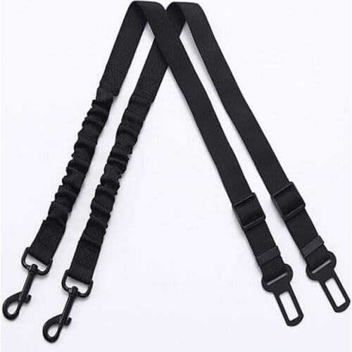 100pcs wholesa Upgraded Dog Seat Belt Dog Car Seatbelts Adjustable Pet Seat Belt for Vehicle Nylon Pet Safety Seat Belts Elastic
