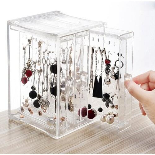 2019 New Acrylic Transparent Crystal Jewelry Plastic PS Showing Shelf Necklace Rack Box Earrings Hanger Nail Art Display Stand