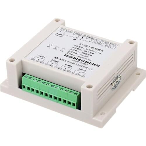 5 inputs 4 outputs IO control module Switch quantity acquisition relay output PLC Modbus-RTU