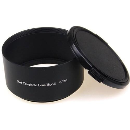 67mm 67 mm Tele Metal Lens Hood+Lens cap For Nikon D7500 D7200 D5300 D800 D610 D600 D500 D5 D4sD750 D810a With 18-105mm/18-140mm