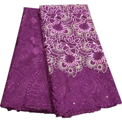 African Multi Color Dress Lace Fabric 2021 High Quality Punch Cotton Embroidery Swiss Voile Lace in Switzerland wedding L14-24