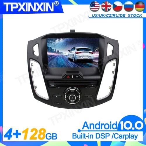 Android 10 DVD Player For Ford Focus 2012-2015 BT Car GPS Navi 4+128G Carplay Auto Video Radio Audio Stereo Head Unit IPS
