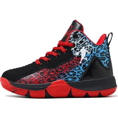 High-top Breathable Kids Basketball Shoes Men Children Non-slip Cushioning Training Sneakers Boys Athletics Sports Walking Shoes