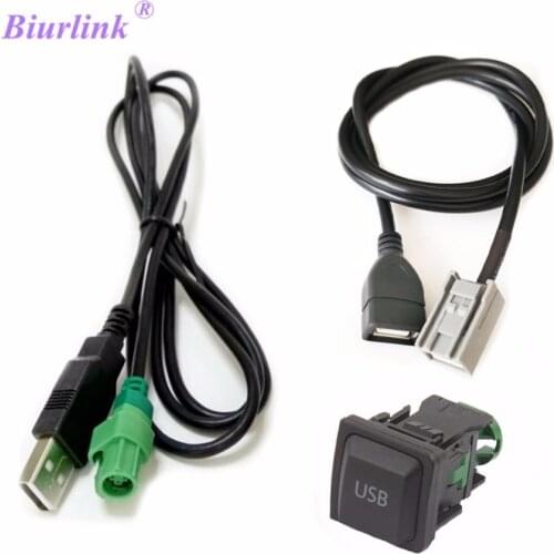 Biurlink DIY Car Media External USB Switch Panel USB Cable Adapter For Honda Civic Accord Jazz Fit CRV