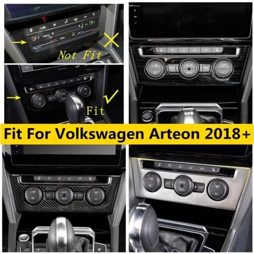 Yimaautotrims Central Control AC Air Panel Cover Trim Stainless Steel / ABS Interior Kit Fit For Volkswagen Arteon 2018 - 2020
