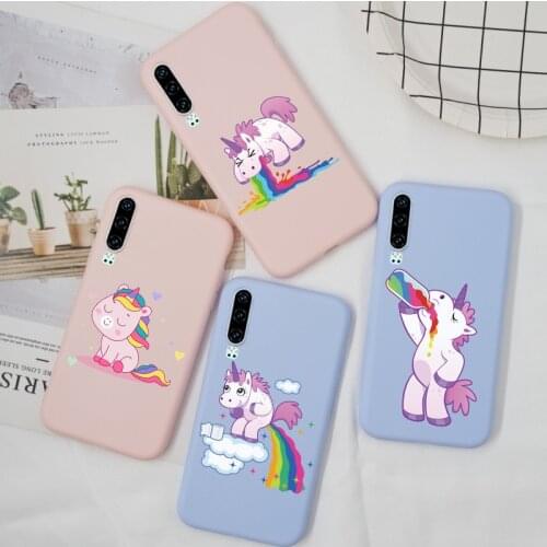 Unicorn Pink Case For Huawei P30 Pro Lite P Smart 2021 2019 Z Y9 Prime 9X Honor 10 20 Lite 20S 10i V30 NOVA5T Cover Silicone TPU