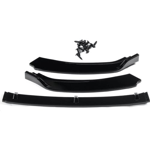 Black/Carbon Fiber Look Car Front Bumper Splitter Lip Diffuser Spoiler Deflector Lips Guard Cover For VW Golf MK7 MK7.5 2014-17