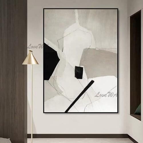 Pure Hand-painted Oil Paintings Living Room Modern Home Decorative Oil Painting On Canvas Abstract Simple Mural Porch American