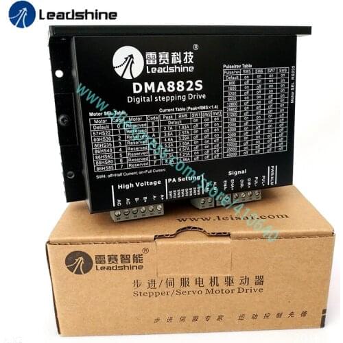 1 Piece Leadshine New Product Digital Stepper Drive DMA882S with Fan Bigger Signal Terminal Updated from AM882H GENUINE PRODUCT