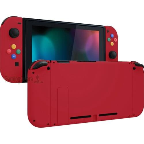 EXtremeRate Soft Touch DIY Replacement Back Shell Joycon Handheld Grips Kickstand with Full Set Buttons for NS Switch Console