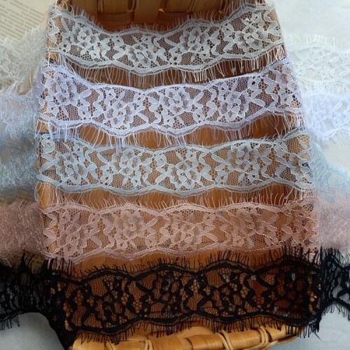 Eyelash Lace 3yard/pcs 6-6.5cm wide 2pcs/lot Thin Small Eyelash Lace Trim DIY Craft Home Decoration Material X559