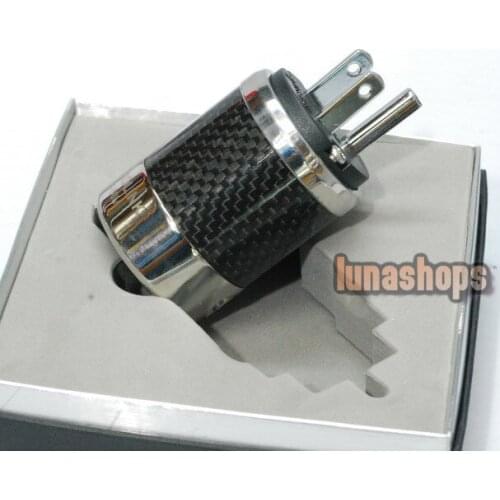 LN003788 Acrolink FI-50M Carbon Shell + rhodium Plug Speaker Cable Power Male + Female Adapter