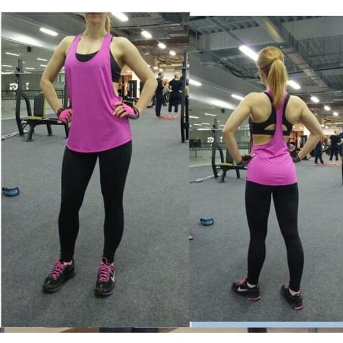 Women Fitness Yoga Shirts Tops Sleeveless Yoga Tank Tops Sexy Workout Quick Dry Sports Vest Ladies Running T Shirt