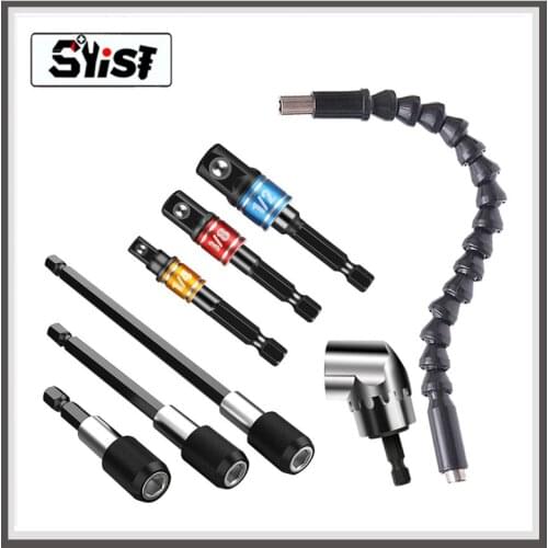 Flexible Drill Extension Hex Shank Drill Nut Driver Bit Set, Power Hand Tools Driver Sockets Adapter Extension Set Screwdriver