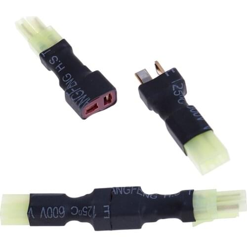 New 2Pcs/set Wireless T Plug Male / Female to Mini Tamiya Female / Male T Plug Connector Adapter