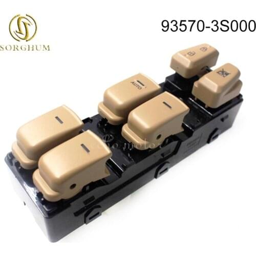 New Power Window Lifter Master Control Switch 93570-3S000 For Hyundai Sonata 2011-2015 Beige