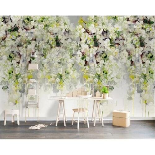 Beibehang Customize any size wallpaper Oil painting flower Photo wallpaper mural for living room bedroom background 3d wallpaper