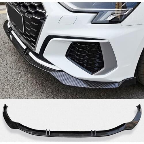 Front Bumper For Audi A3 Carbon Fiber Style Lip Spoiler Chin Spoiler Diffusers Shovels Modification Fit audi a3 2021