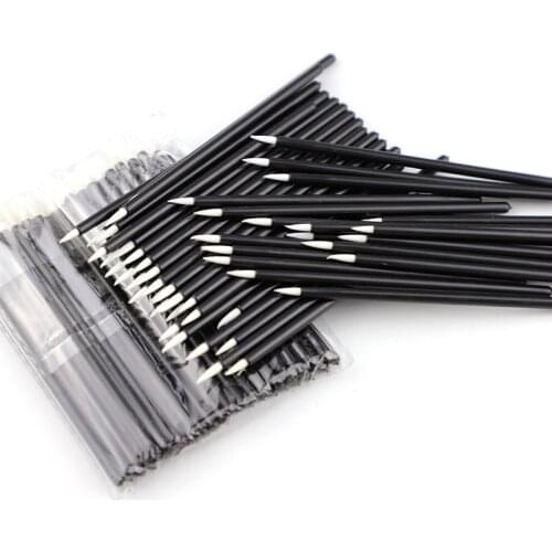 Cool 100 PCS Disposable MakeUp Lip Brush Lipstick Gloss Wands Applicator Make Up Must-Have Cosmetic Tools