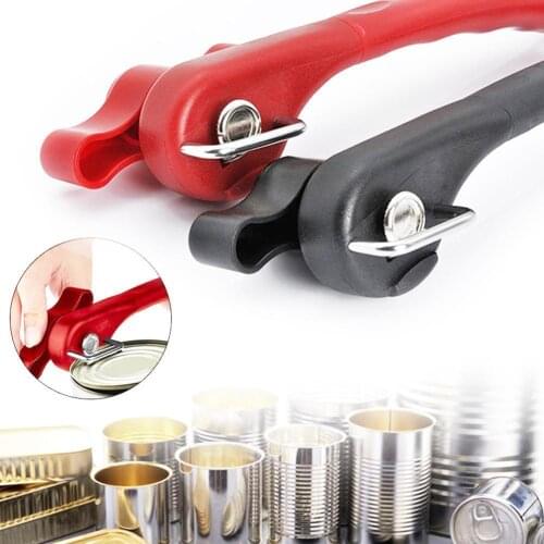 Manual Can Opener Professional Safety Cut Tin Lid Smooth Kitchen Accessories Knife Steel Opener Tools Jar Edge Side D8P2