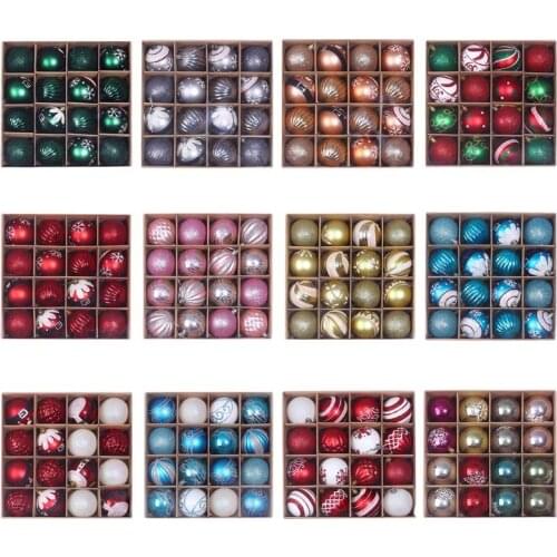 16pcs 6cm Christmas Balls Shatterproof Hanging Xmas Tree Ornaments Wedding Party