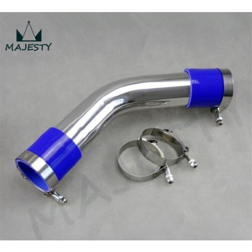 Turbocharged System 45 Degree 57 MM 2.25" inch Aluminum Pipe Intercooler Tube/Hose Turbo Piping + Silicon Hose/Tube + Clamp