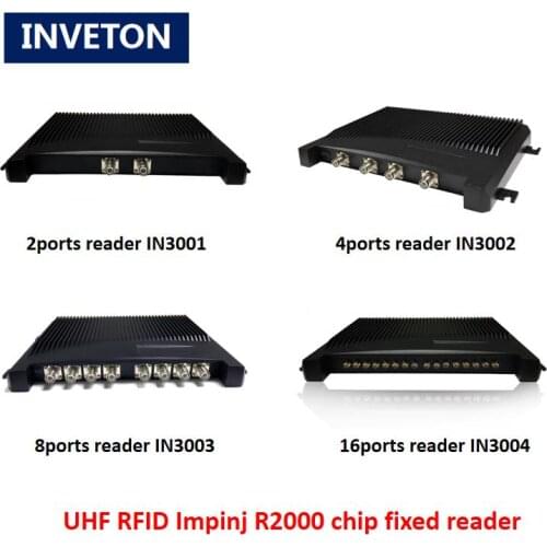 RFID Impinj R2000 Fixed Reader RS232 TCP IP 4ports Work with UHF 5.5dbi Mini Antenna for Asset Management