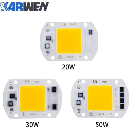 KARWEN LED COB lamp Chip Bulb 10W 20W 30W 50W 220V Real Power Input IP65 Y27 For Outdoor LED Bulb FloodLight Cold Warm White
