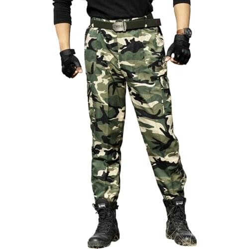 Tactical Pants Mens Camouflage Army Military Loose Cargo Pant Airsoft Paintball CS Camo Combat Trousers Special Soldier Clothes