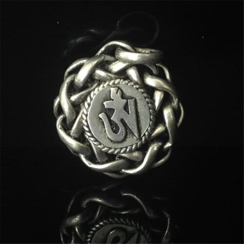 Tibetan Amulets OM Mantras Metal Copper Pendant Nepal Vintage Bird Nest Pendants TBP116