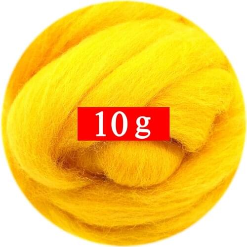 10g Felting Wool (40 Colors) 19 Microns Super Soft Natural Wool Fiber for Needle Felting Kit 0.35 OZ Per Color (No. 12)