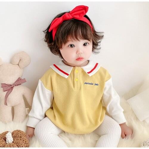 Spring baby jumpsuit cartoon young virgin baby triangle climbing newborn baby clothes
