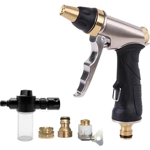 High Pressure Car Wash Foam Spray Gun Adjustable Hose Nozzle Cleaning Tools Garden Lawn Watering Irrigate Water Gun Dropshipping