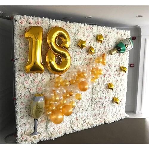 High Quality Flowers wall 40x60cm silk rose artificial flower Mat wedding decoration romantic wedding background decoration