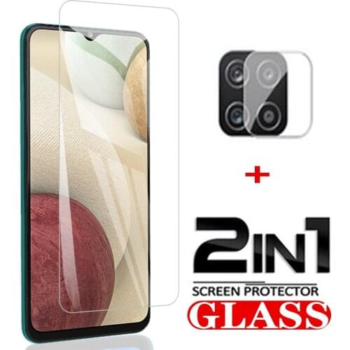 2in1 Tempered Protective Glass For Samsung Galaxy A12 Screen protector Camera lens protection glass for samsung a12 Safety glass