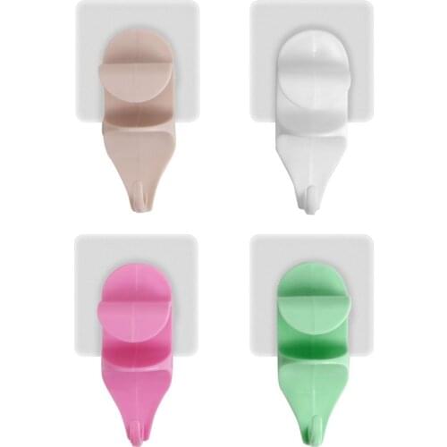 For Home Kitchen Bathroom Wall Storage Hooks 1pc Strong Self Adhesive Hook Washbasin Hanger Holder Plastic Organization