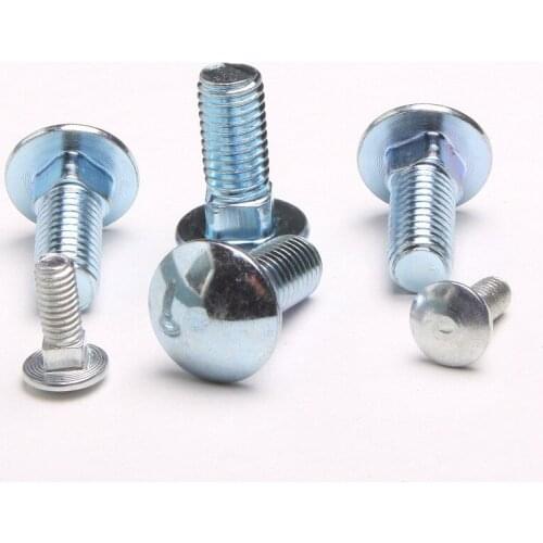 10PCS GB14 Carriage Bolts Shelf Screw M6 *12