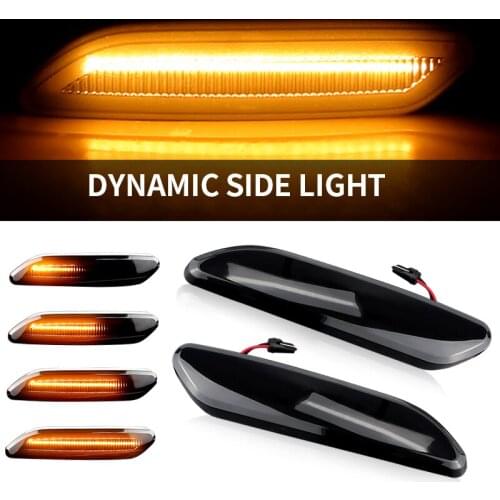 2X Flowing Water Blinker LED Dynamic Turn Signal Light For Mini Cooper R60 Countryman R61 Paceman Side Marker Flashing Indicator