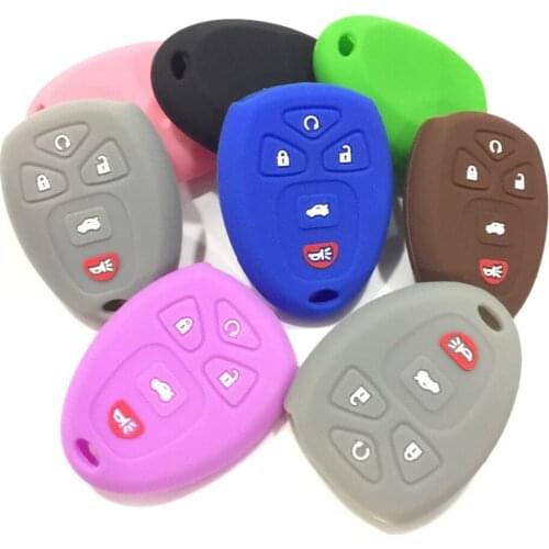 5 button Silicone rubber car Key Case Cover For Buick luceme for GMC for Chevrolet impala for Cadillac Pontiac Saturn key