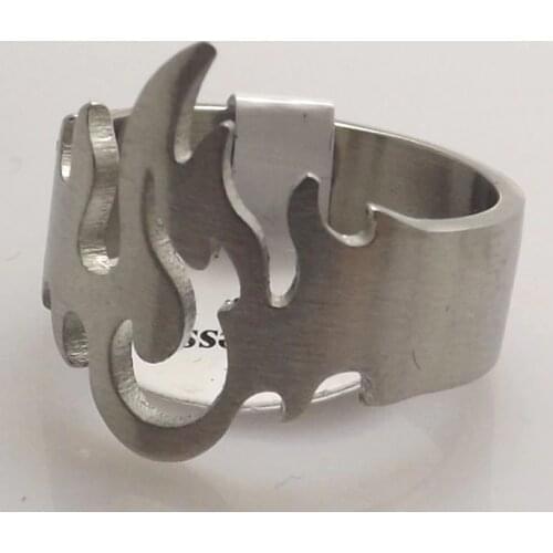 5 pcs High quality Mens Rings Flame fashion style stainless steel ring