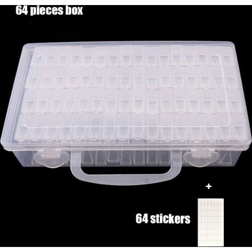 64/128/pcs Diamond Painting Tools Beads Container Rhinestone Diamond Embroidery Stone Storage Accessory Mosaic Convenience Box
