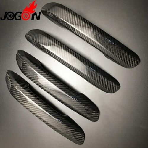 Accessories Carbon Fiber Door Handle Cover For AUDI A4 A5 S4 S5 RS4 RS5 B9 2017 2018 Car styling