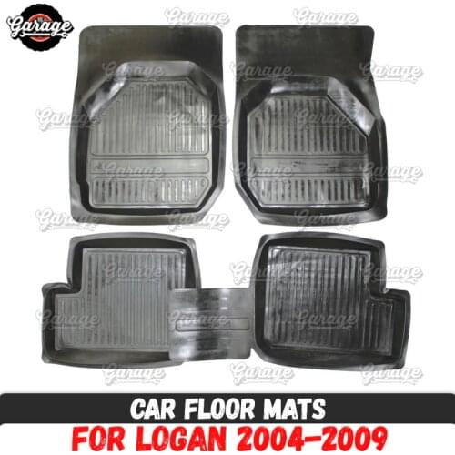 Car floor mats for Renault Logan 2004-2009 rubber 1 set / 4 pcs or 2 pcs accessories protect of carpet decoration