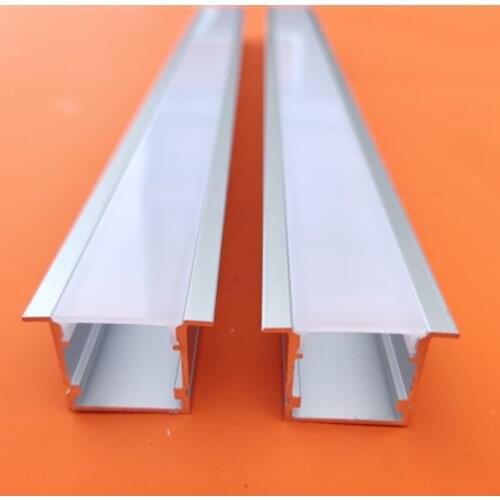 Free Shipping 20Sets/Lot 2M Recessed LED Aluminum Profile for LED Strip Light,Aluminum Channel with Covers End Caps and Clips