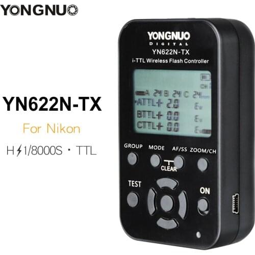 Yongnuo YN-622N-TX YN622N-TX Transmitter LCD Wireless i-TTL Flash Controller 1/8000s Trigger Transmitter for Nikon DSLR