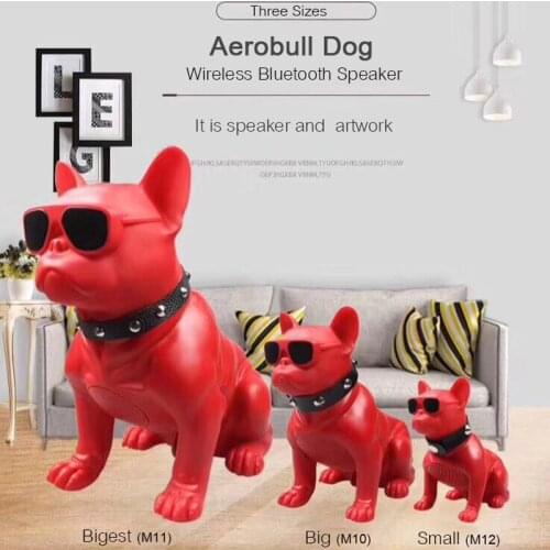 Large Bulldog Bluetooth Speaker Wireless Multifunction Subwoofer Sound Car Doll Small Steel Cannon Computer PC Desktop Audio