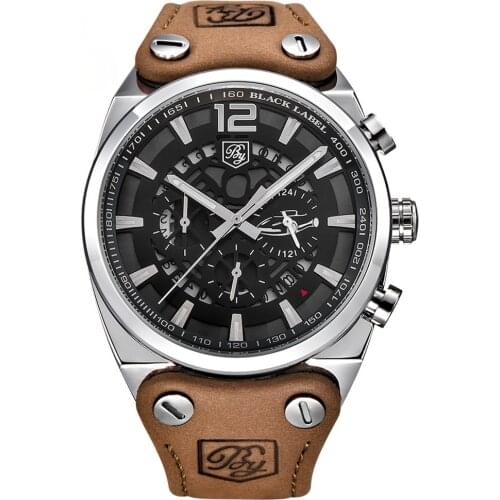 Top Brand Casual Sport Watches For Men Luxury Designer Leather Wrist Watch Waterproof Man Clock Fashion Quartz Wristwatch