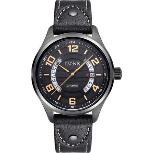 Men automatic watch,mens wrist watches PARNIS man mechanical wristwatch waterproof clock luminous relogio top luxury brand